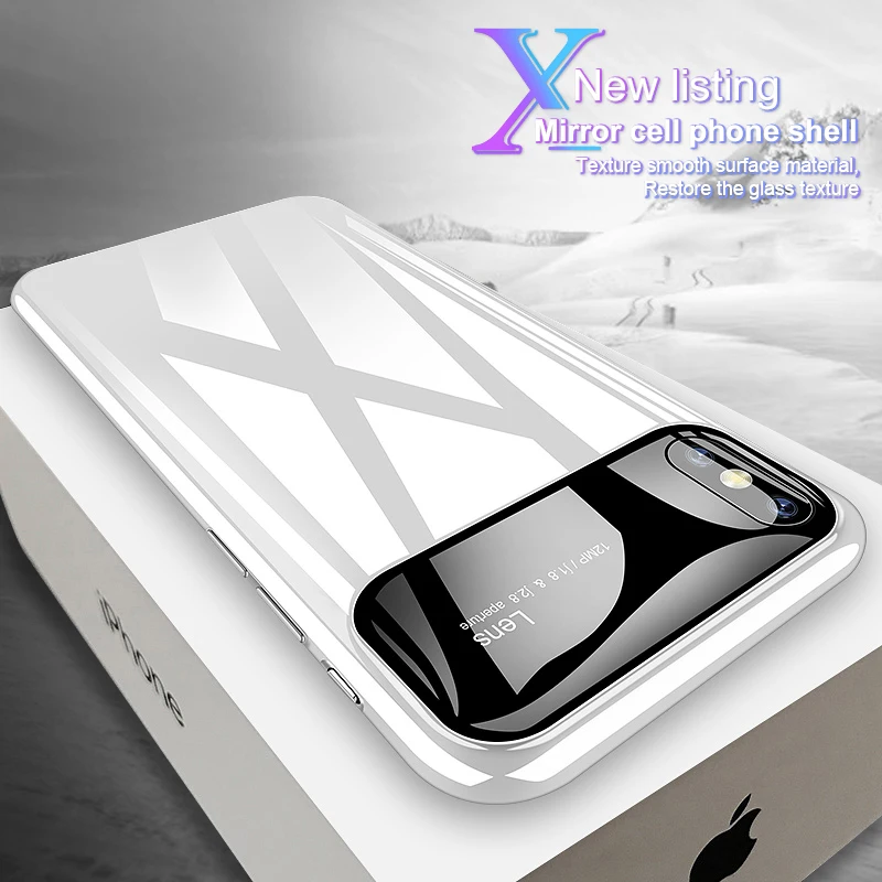 Роскошный чехол RZP для телефона iPhone X 6 закаленное стекло + жесткий из