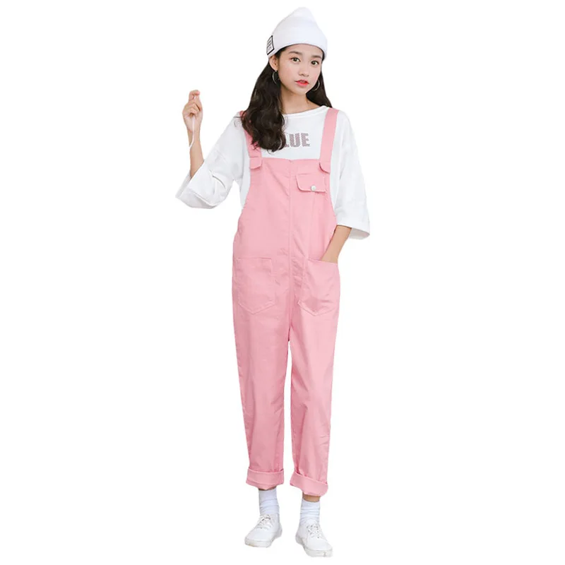 2018 Новый Для женщин джинсы S XXL хлопковые комбинезоны Высокая Талия Свободные