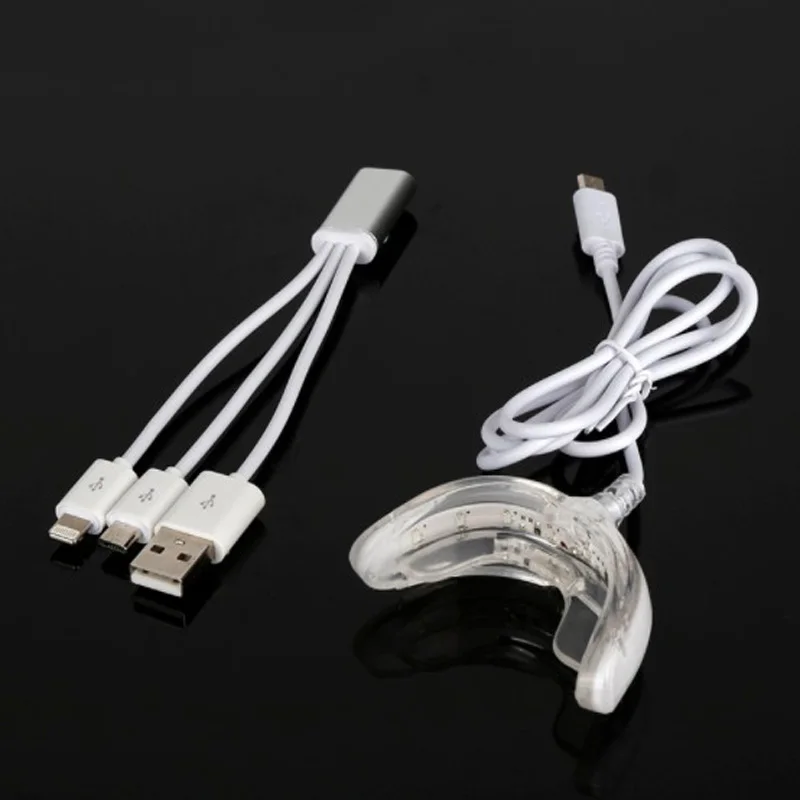 single light Портативный Смарт iPhone/Android/USB подключение Стоматологическая система отбеливания геля устройство 16 Светодиодный светильник для отбеливания зубов - Цвет: single light