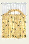 3 шт. набор кухонных занавесок из микрофибры с принтом фруктов|kitchen curtains fruit|curtain