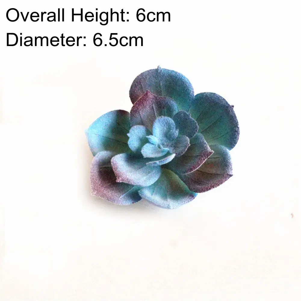 Artificial Blue Flocking Succulents Plants Home Garden Decoration Desktop Bonsai DIY Wedding Plants Wall Plante Artificielle