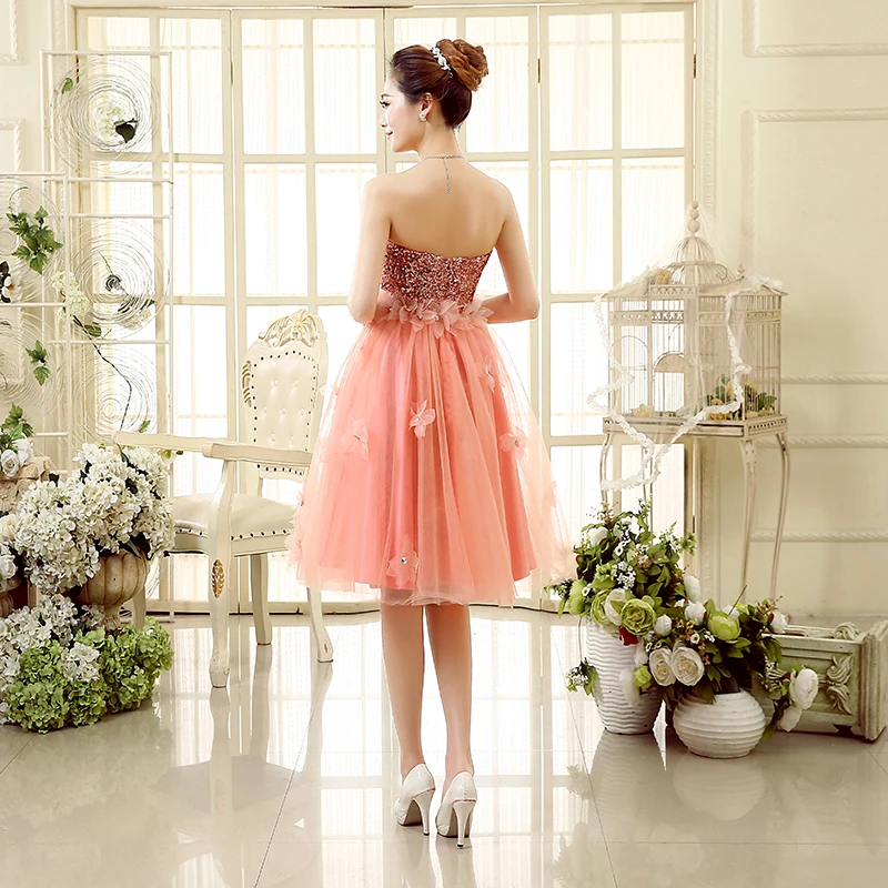 Оригинальный дизайн трапециевидного силуэта без бретелек с блестками