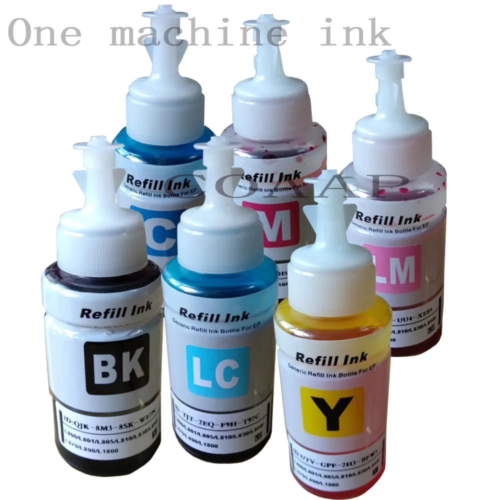 

Compatible Generic ink bottle (70ml) for EPSON L355 L358 L360 L362 L365 L366 L375 L383 L455 L456 L475 L550 Printer