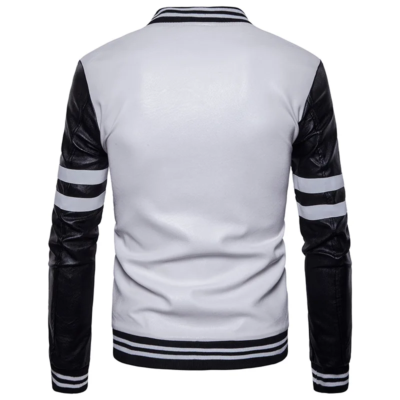 Кожаные куртки Новые прибытия motorcyclemen Мужская Кожаная куртка jaqueta de couro masculina