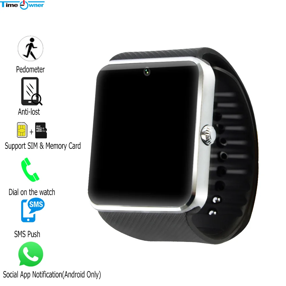 Умные часы Time Owner GT08 Plus Bluetooth телефон SIM карта памяти музыкальный плеер удаленная