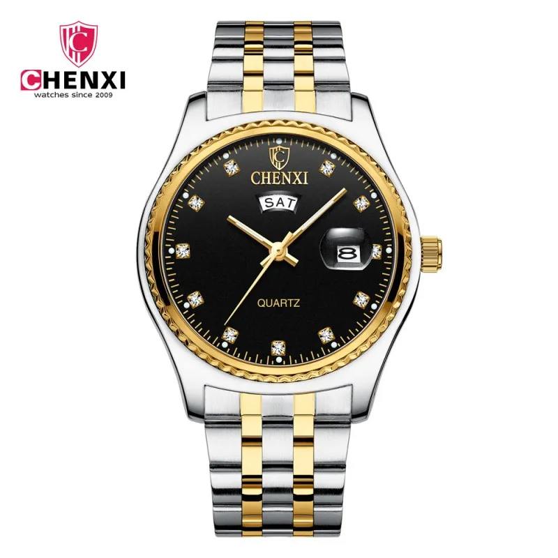 

CHENXI Brand Men Watches Luxury Sport Quartz 30M Waterproof Watches Men's Stainless Steel Auto Date Wristwatch relogio masculino