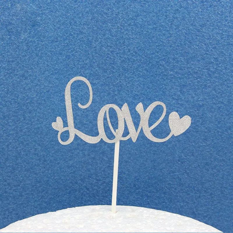 10 комплектов золотистых серебристых красных романтичных карт тортов на день