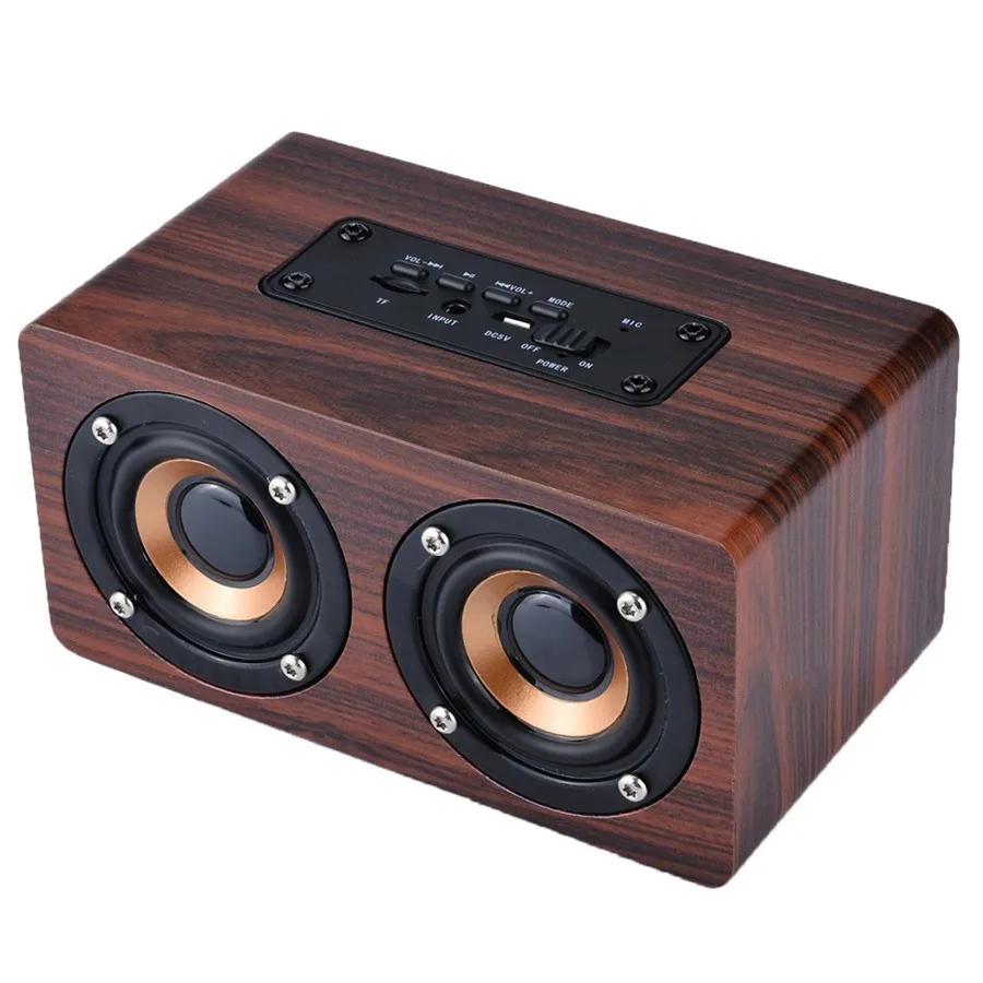 BesMoonsee беспроводной деревянный динамик портативный Bluetooth 3D двойной громкий s Surround
