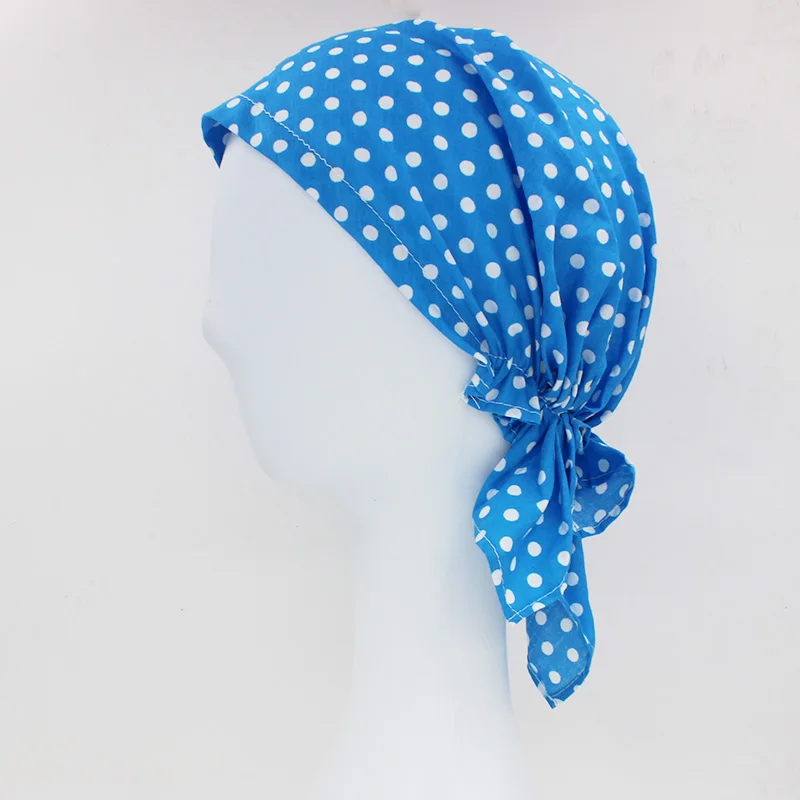 ALTOBEFUN Dots женские банданы женские сельские кепки s Girl хип-хоп Эластичный Тюрбан Кепка женское украшение на голову химиотерапия шляпа полиэстер BD006