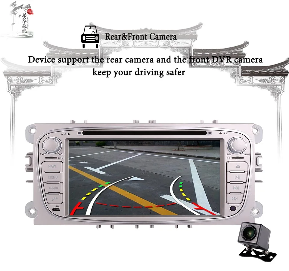 Android 9 0 HD 1024*600 автомобильный dvd-плеер радио для FORD/Focus/S-MAX/Mondeo/C-MAX 3/4G WIFI GPS навигация