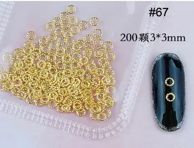 67 MKHG 200X золотые заклепки шипы для ногтей звезда/луна/ракушка квадрат/треугольник 94 типа 3d Металл Дизайн ногтей наконечник Металлические Шпильки наклейки декор - Цвет: 67