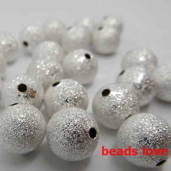(100 шт./лот) 4 10 мм фурнитура для ювелирных изделий посеребренные бусины