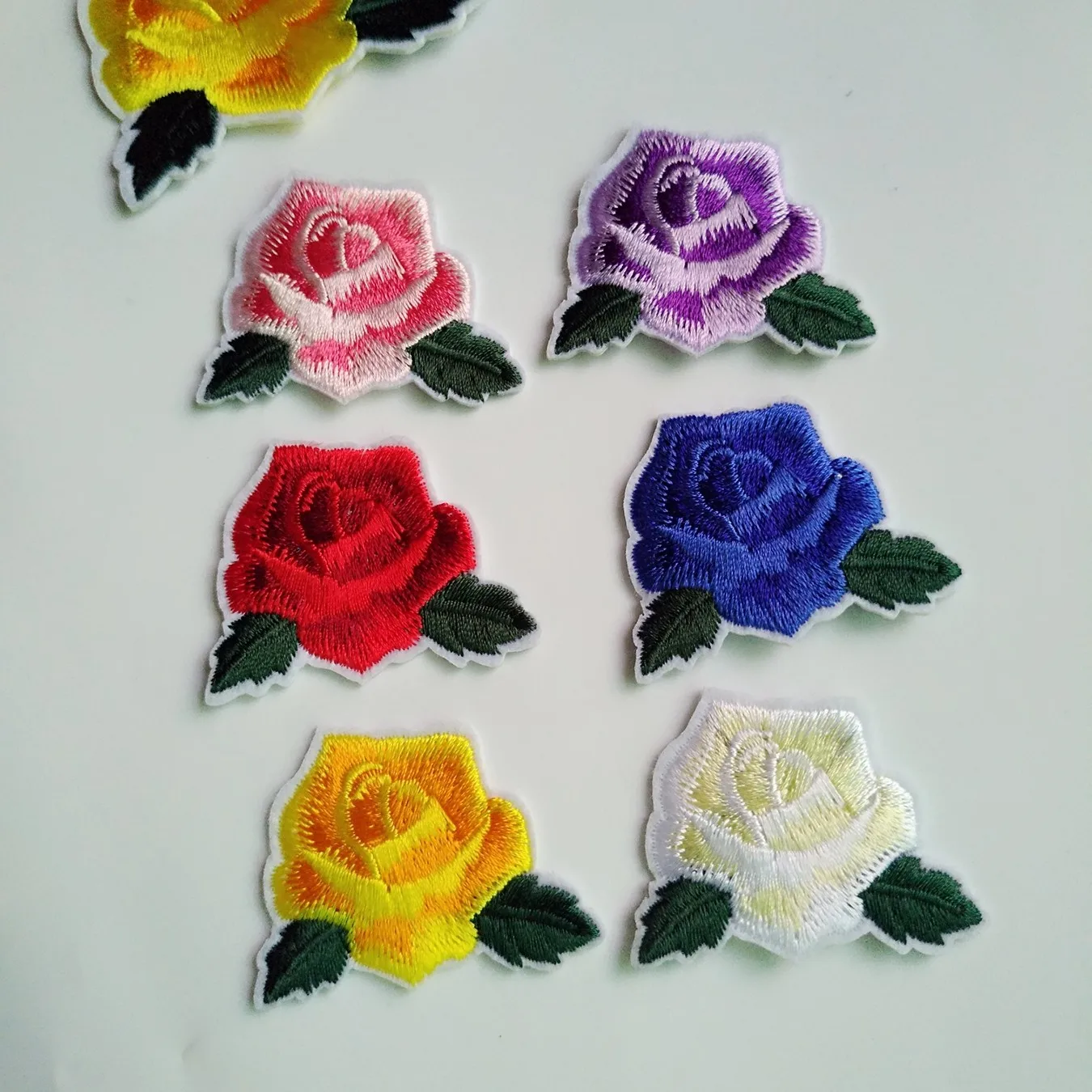 60 шт. вышитые розы ZHUTOUSAN разные цвета|flower iron on|flower on patchesiron patches |