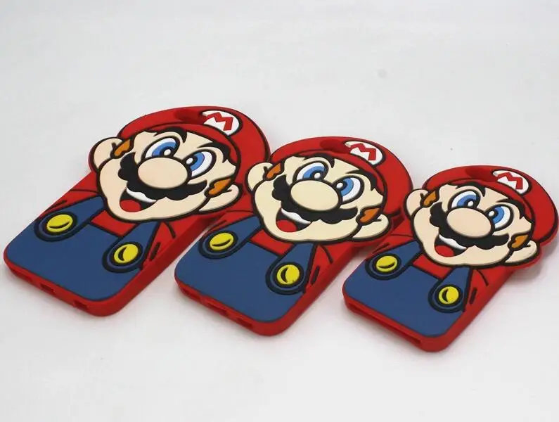 Модный 3D Забавный Милый мультяшный Супер Марио Силиконовый чехол для iphone 6 7 8 Plus X