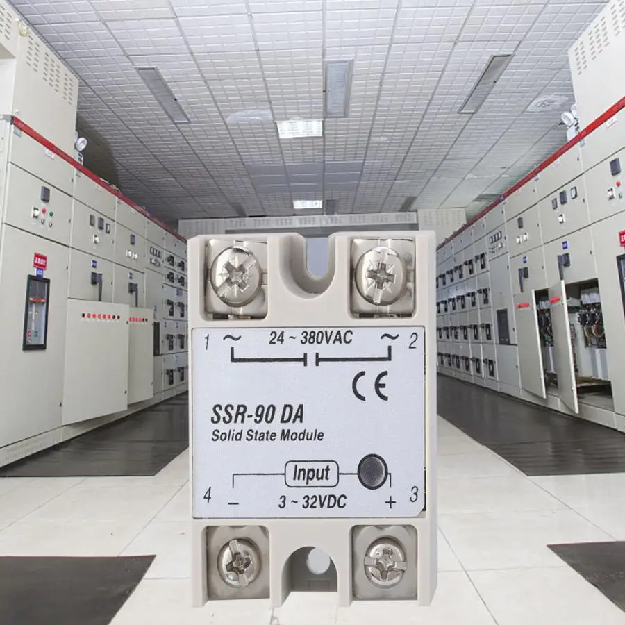 Реле Moudel SSR 90DA 90A твердотельный релейный модуль DC AC вход 3 32 В постоянного