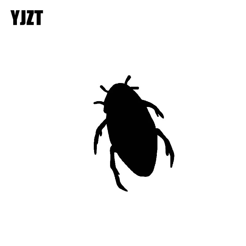 

YJZT 9.7CM*13.9CM Simple Cool Insect Minimalist Nifty Vinyl Decal Dazzling Car Sticker Black/Silver C19-1369