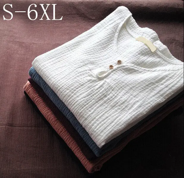 Женская футболка с длинным рукавом повседневная из хлопка и льна круглым вырезом