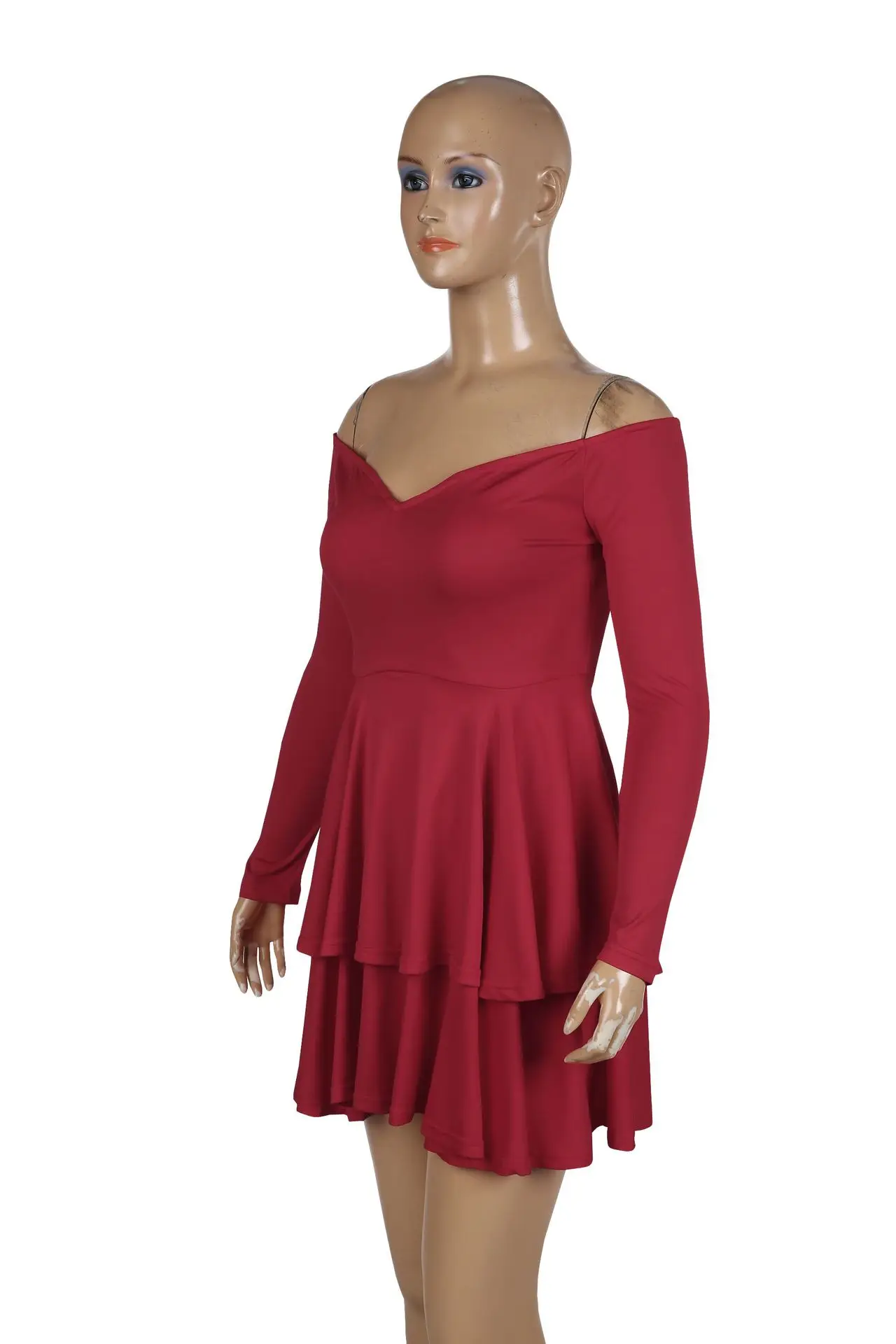 

Fashion Women Short Mini Ball Gown Dress A-Line Women Strapless Dress Solid Elegant Dress Vestidos