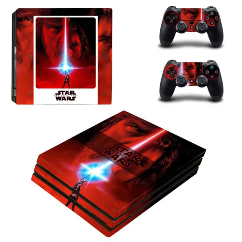 С принтом «Звездные войны» PS4 Pro кожи Стикеры наклейка для Игровые приставки 4 консоли и 2 контроллер PS4 Pro кожи Стикеры винил - Цвет: YSP4P-1824