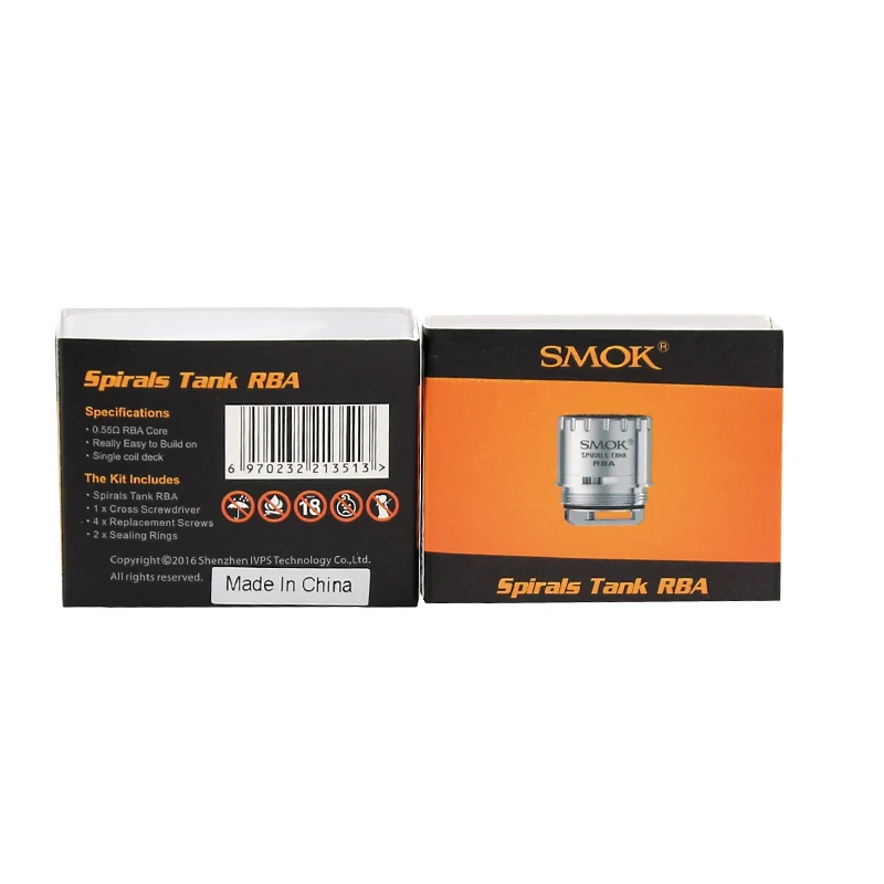 100% Оригинальный Smok спиральный бак RBA катушка головка перестраиваемый сердечник