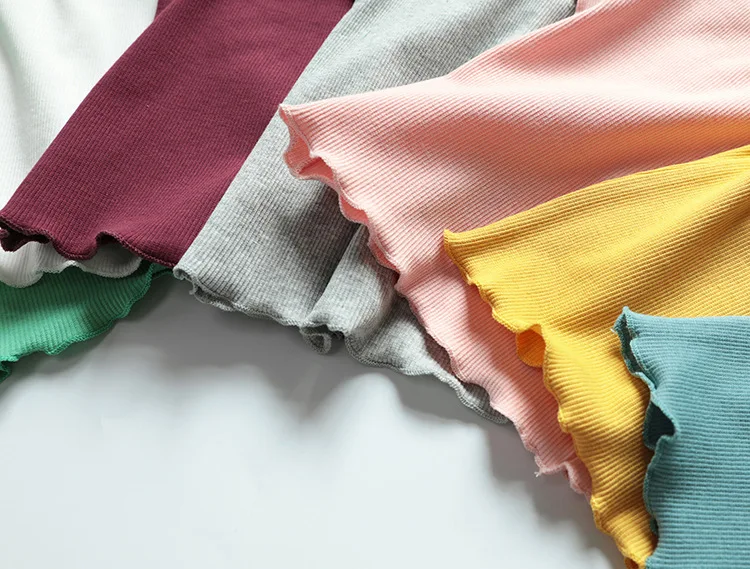 Новинка лета 2019 футболка для маленьких девочек хлопковые футболки в рубчик