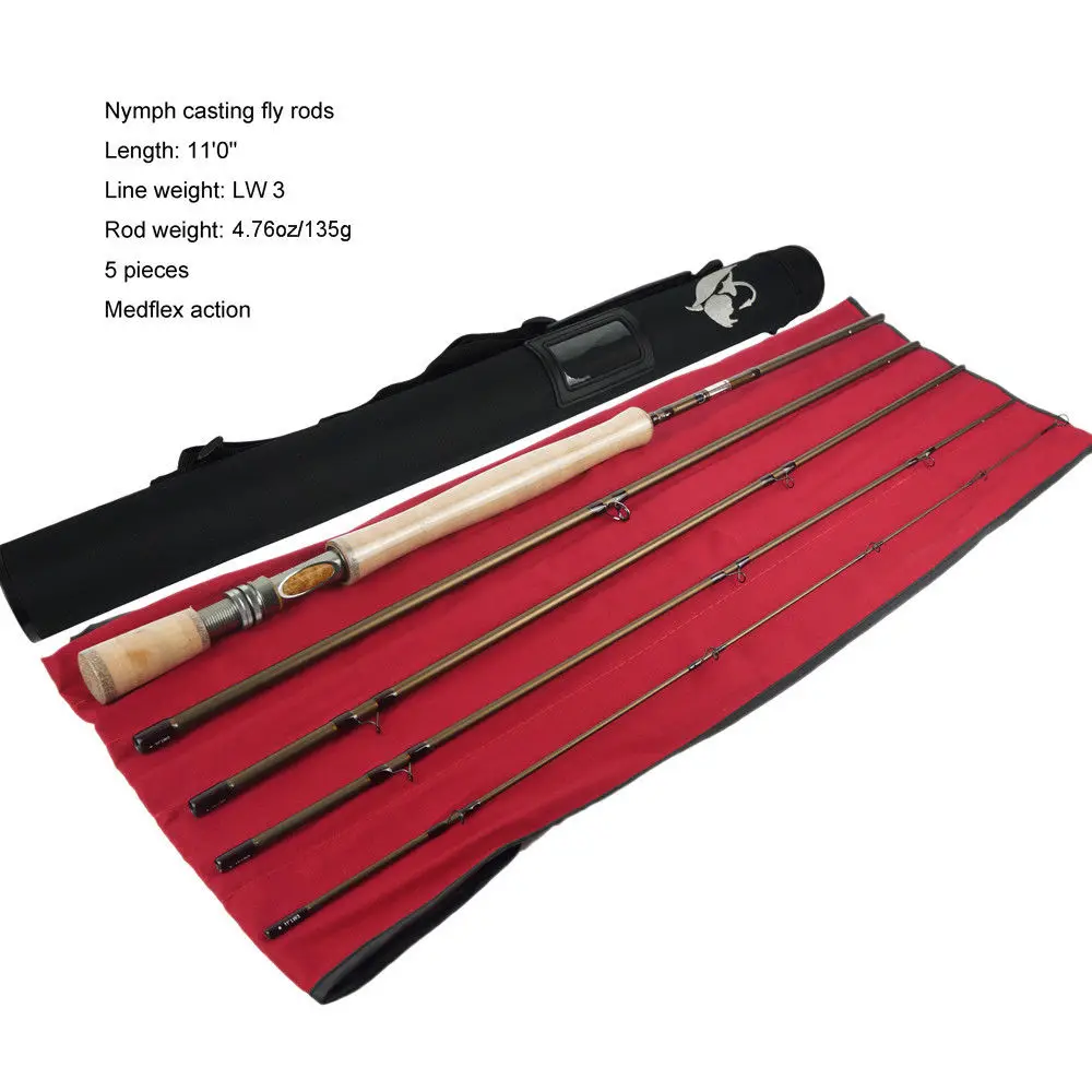Aventik IM12 3wt 11ft 5SEC Medflex Action Nymph Fly Rod 135 г Супер светильник для ловли рыбы лучше чем