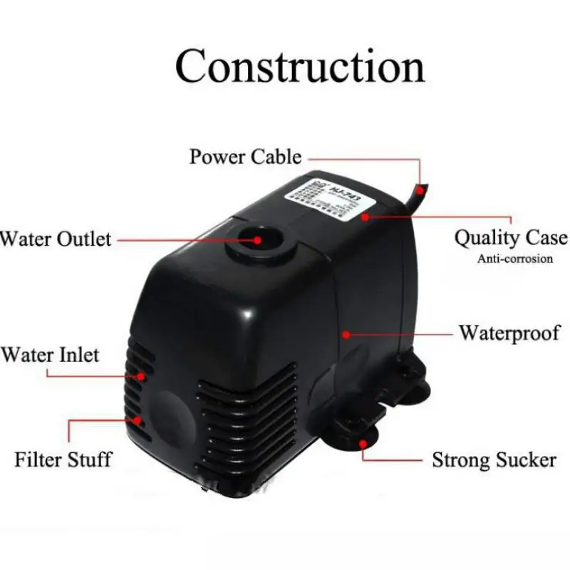 Погружной мини насос для аквариума фонтана садовый пруд фонтан воды циркуляция