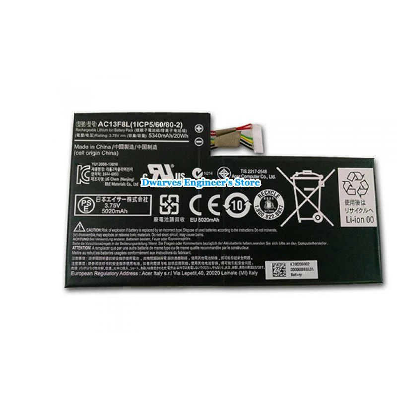 5340 мА/ч 20Wh AC13F8L Батарея для acer Iconia Tab A1 810 16 Гб 8 планшет|Аккумуляторы ноутбуков| |