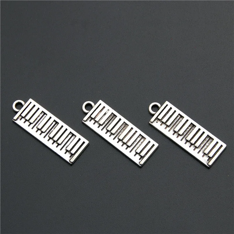 15pcs Tibetan Silver Color Piano Charms Pendants Keyboard Music Charm Jewelry Making A2548 |