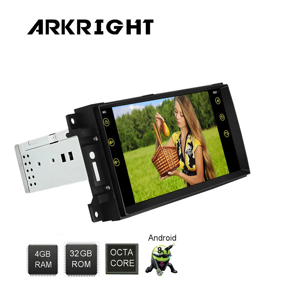 Встроенный сенсорный ЖК экран DSP 7 &quot2 Din для JEEP WRANGLER DODGE CHRYSLER Andriod 8 1 GPS Wifi Bluetooth