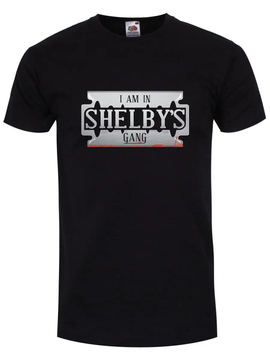 

I Am In Shelby's Gang Men's Black T-shirt Short Sleeve Hip Hop Tee T Shirt top tee Rude Top Tee Round Neck top tee