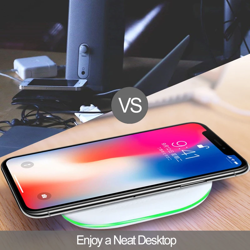 Портативный зарядный коврик с USB для iPhone X/XS Max 8 Plus беспроводное зарядное