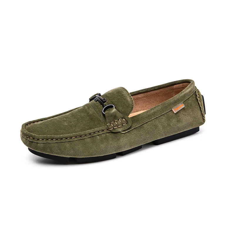 Mocassim Masculino/весенняя обувь; мужские лоферы; мужская повседневная обувь; Летняя обувь; мужская обувь на плоской подошве; Sapato Masculino zapatillas hombre; Цвет Зеленый - Цвет: SYXY-827-Amry Green