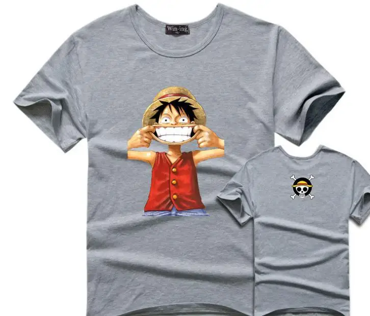 Одна деталь Luffy Wanted футболка Для мужчин хлопковая Футболка Аниме футболки для