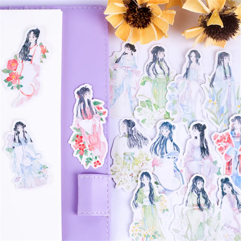 1pack girls Stickers scrapbooking planner stickers kids girl notebook cute kawaii beauty book sticker Creative new style | Игрушки и