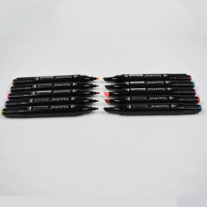 Touchfive 30/40/60/80 цветные маркеры для краски с двумя головками алкогольные масляные
