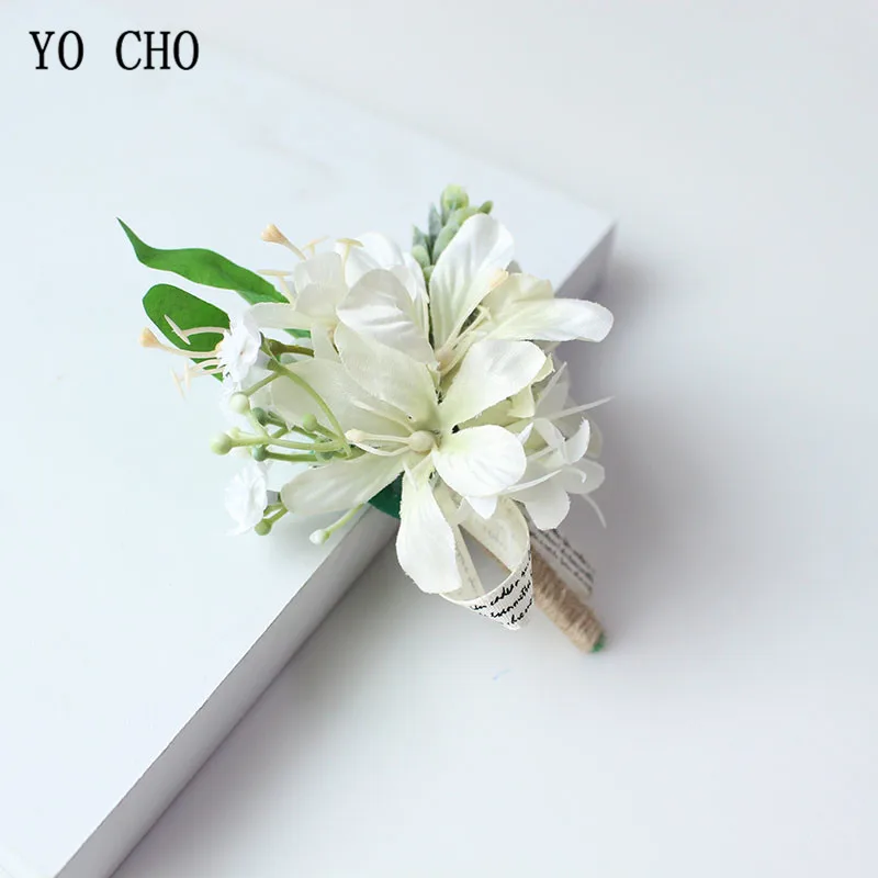 Цветок на запястье для невесты YO CHO свадебный букет шелковые цветы ручной работы
