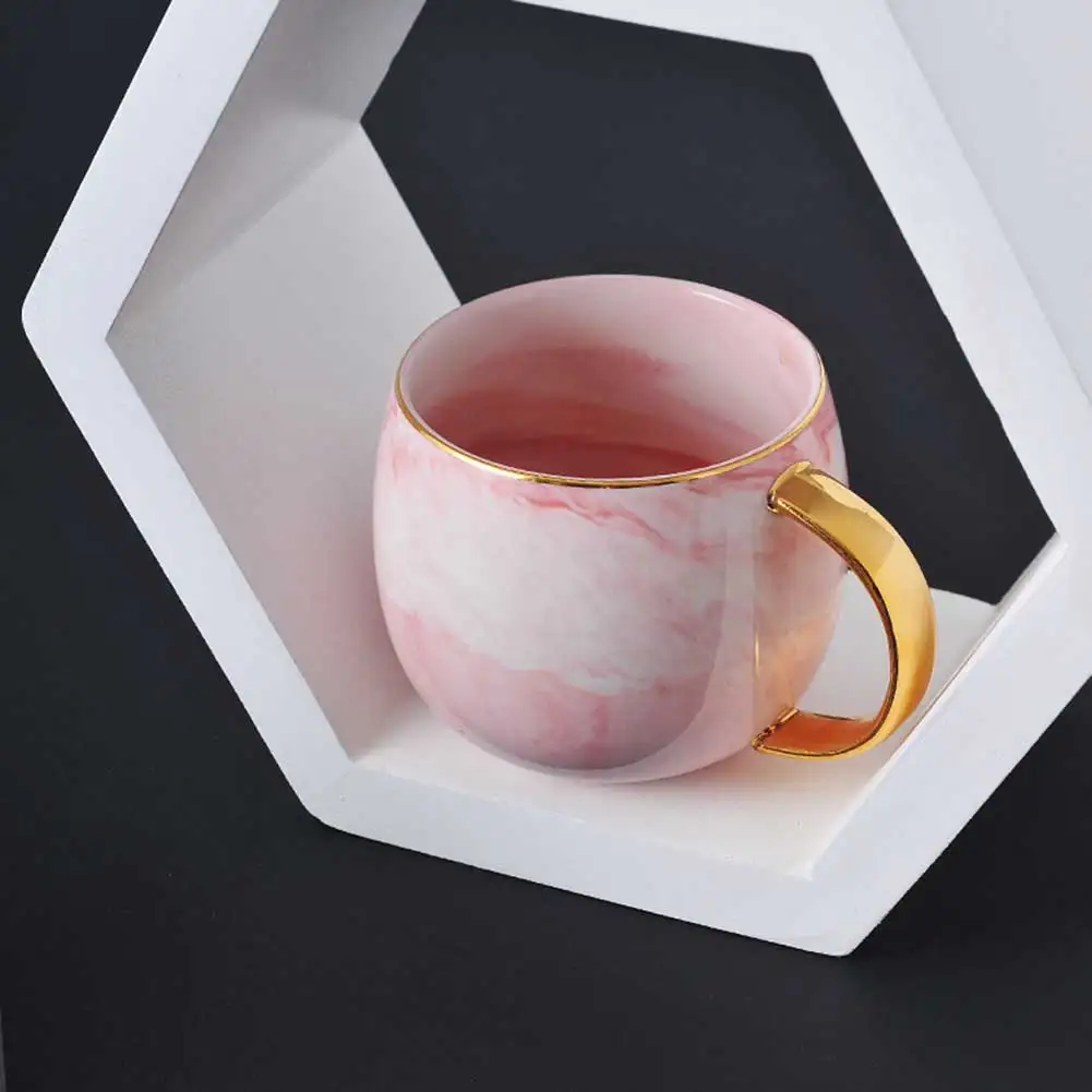 Nordic Mug Cup Marble Ceramic Milk Tea Drinking Cup Breakfast Drinkware for Home Office Taza de cafe europea BDF99