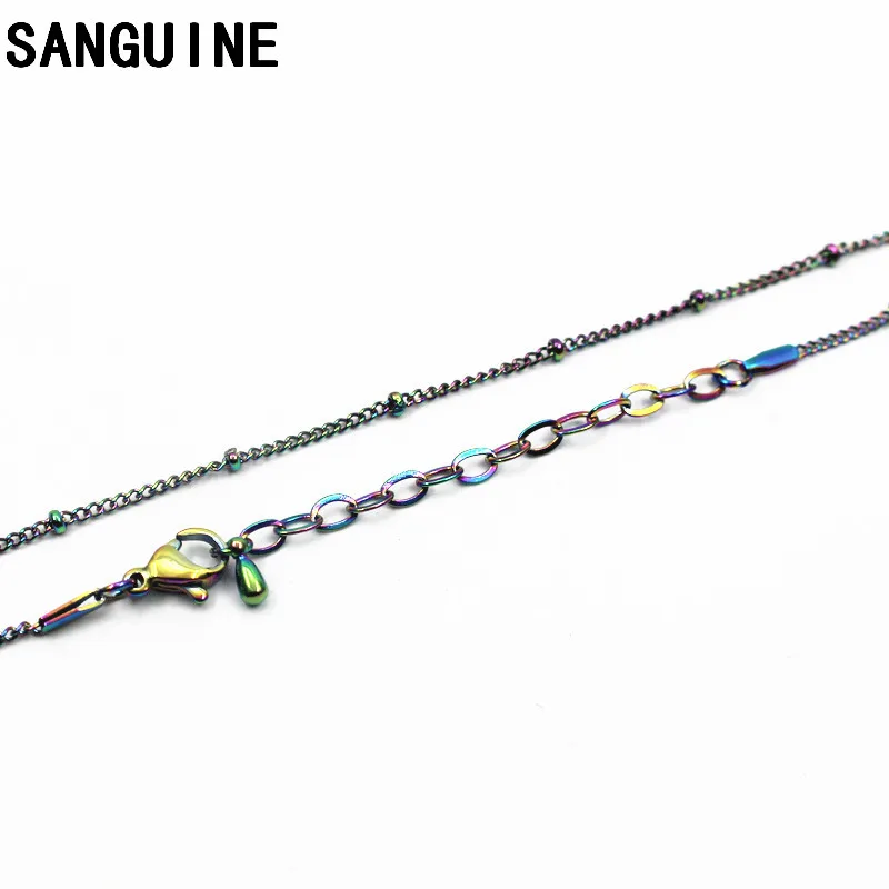 Новинка 5 шт./лот бусы из нержавеющей стали цепочки омары застежка ожерелье 45 + см