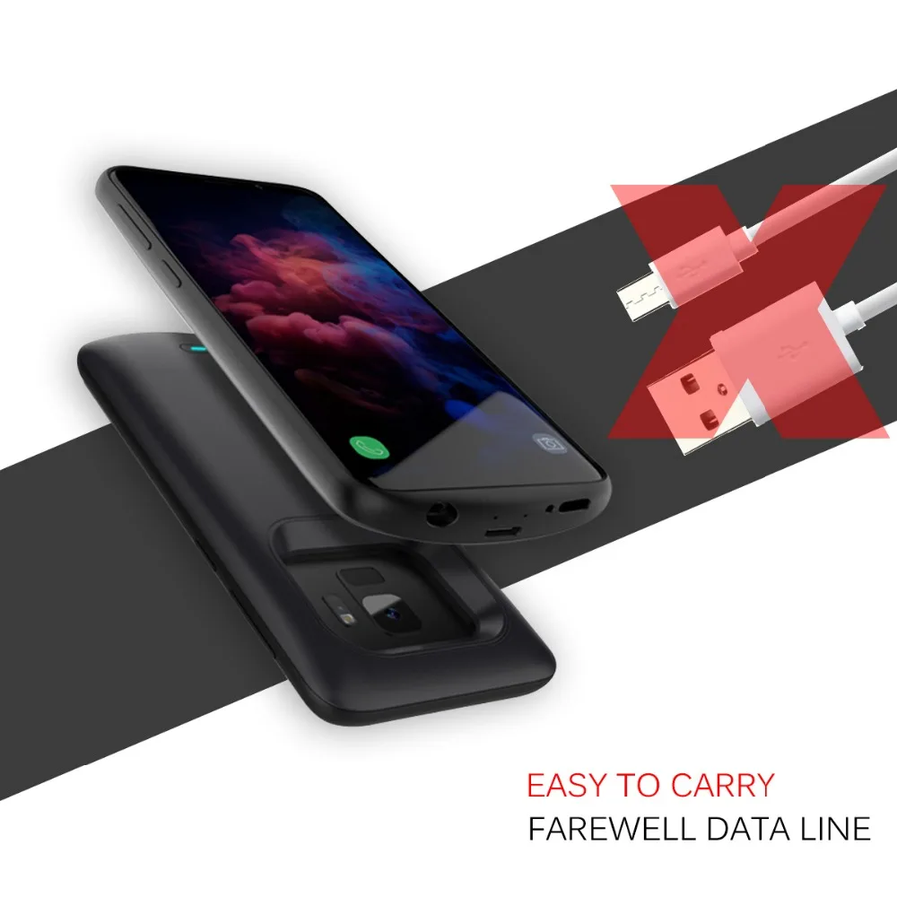 Для samsung galaxy s9 plus чехол для зарядного устройства аккумулятора 4700 мАч/5200 мАч