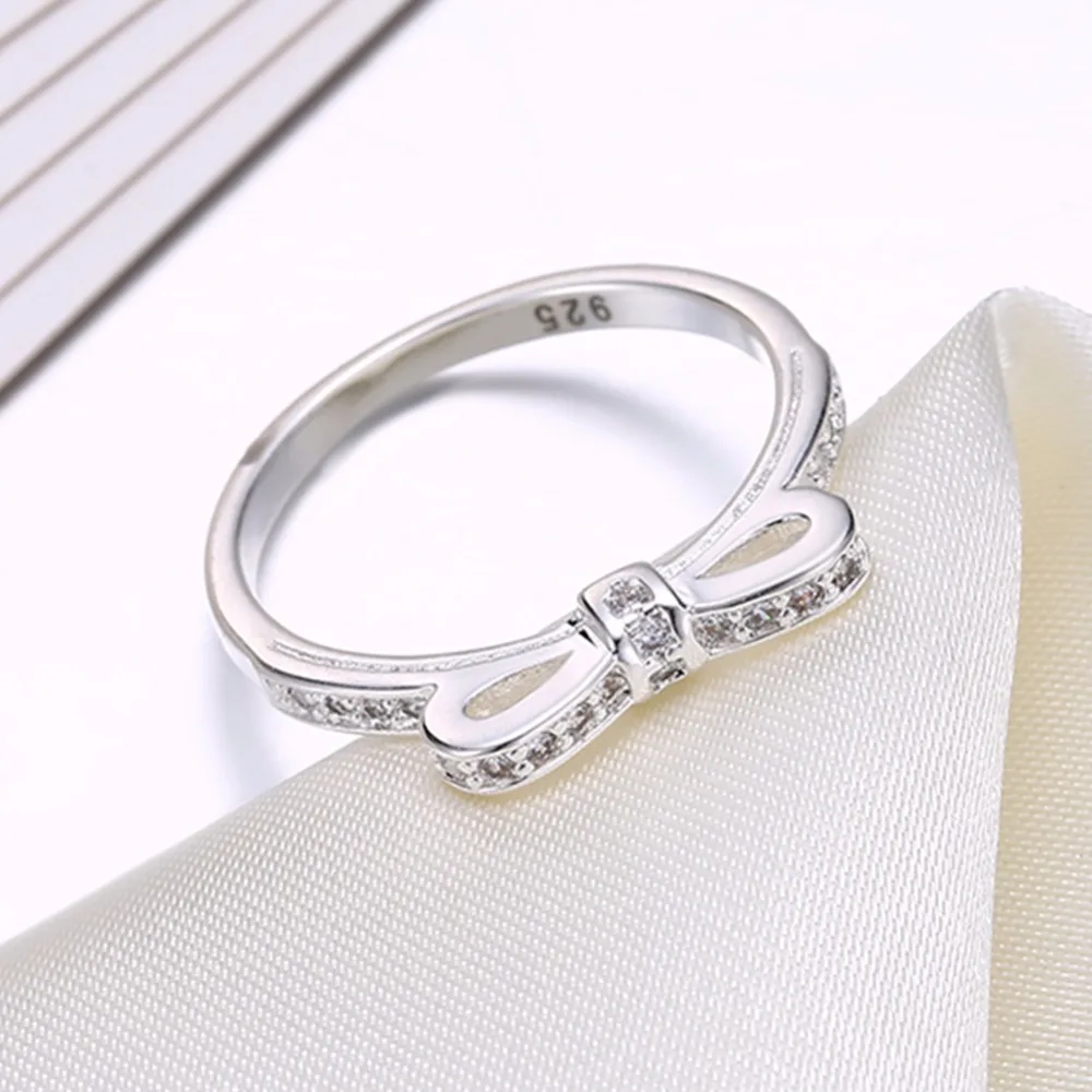 Красивое серебряное кольцо Женское с галстуком бабочкой|ring jewelry|ring czladies rings |