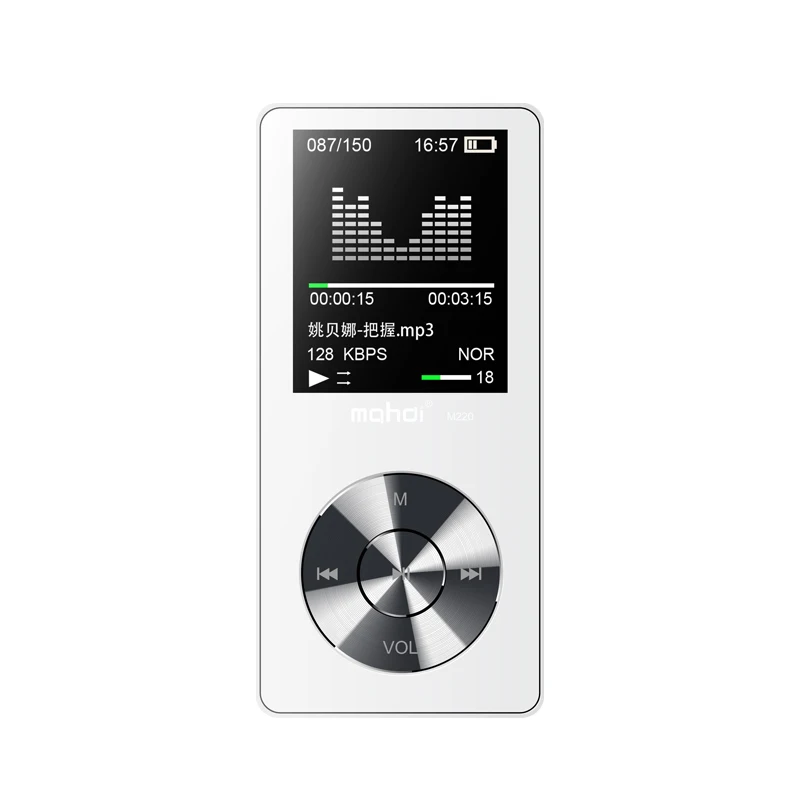 HIFI без потерь MP3 музыкальный плеер 8 Гб рекордер FM видео электронная книга часы Спорт TF расширение до 128G 1,8 дюймов TFT бесплатно 3,5 мм аудио кабель - Цвет: Белый