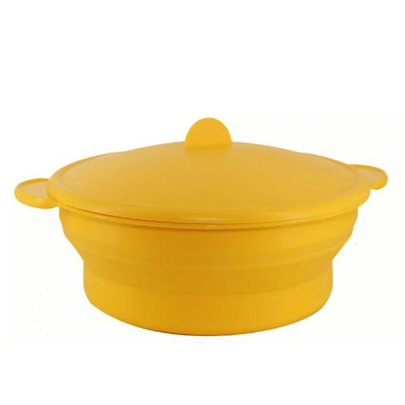 2PCS Steamer Basket Cooking Pot Silicone Steam Case Kitchen for Oven Microwave without Draining Tray | Дом и сад