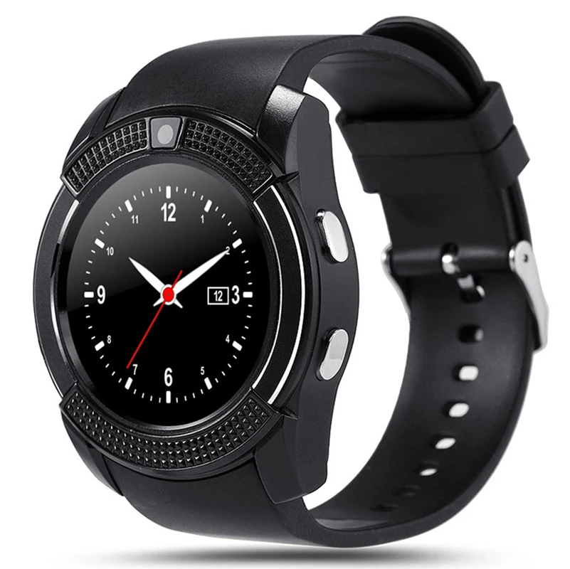 V8 Bluetooth Smart Watch 1.22 дюймов круглый экран Поддержка SIM/карты памяти камеры SmartWatch для