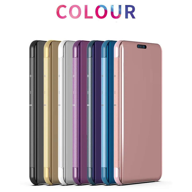 Для LG V40 V30 роскошный Clear View Smart Зеркало чехол для телефона ударопрочный полная