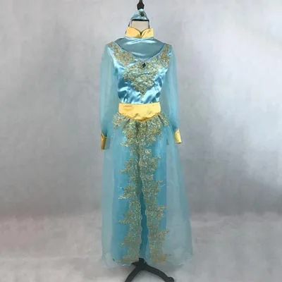women style Новое поступление Аладдин лампа Принц Принцесса Жасмин любителей Косплей Костюм для взрослых мужчин женщин Хэллоуин Карнавальный костюм на заказ - Цвет: women style