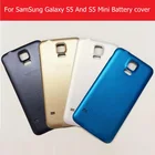 Оригинальная задняя крышка батарейного отсека для Samsung Galaxy S5 i9600 G900, задняя крышка корпуса для Galaxy S5 mini G800 + 1 пленка