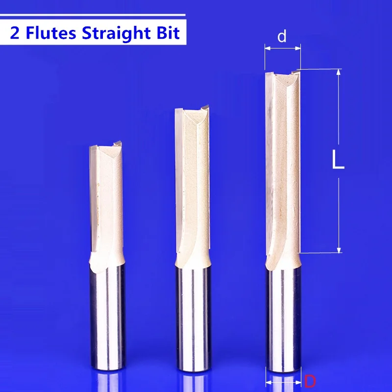 1PCS-Free shipping CNC solid carbide end mill woodworking router bit wood milling cutter 2 flutes straight Slotting engraving |