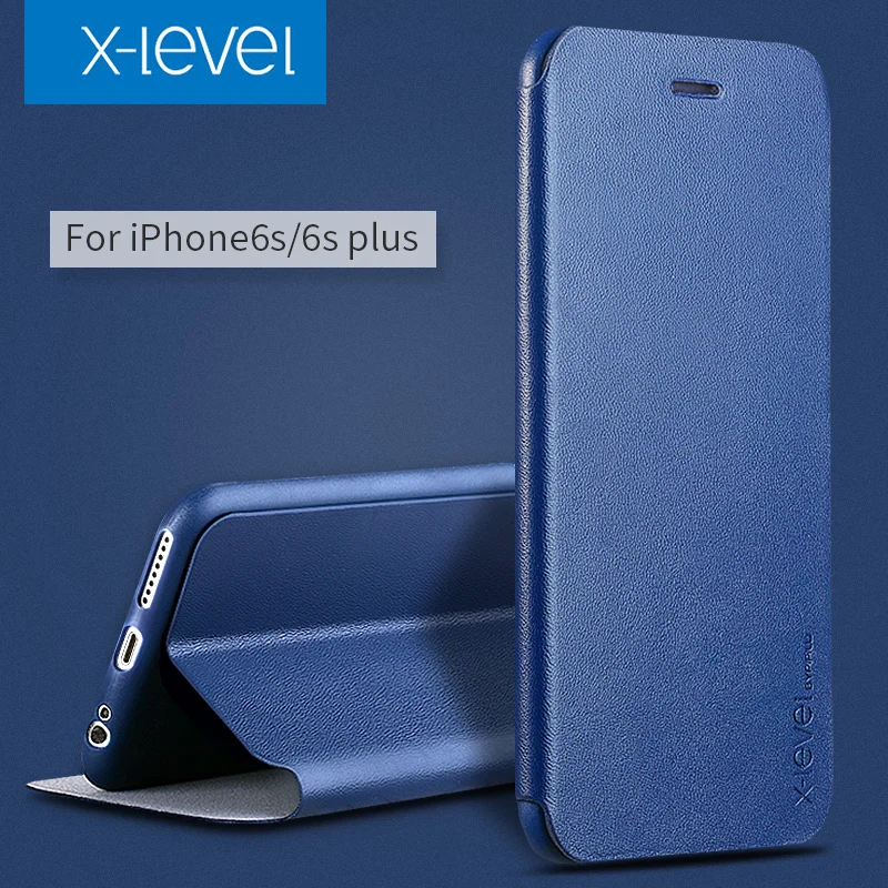 Чехол X-Level из искусственной кожи для iPhone 6s чехол-книжка в деловом стиле 6 plus