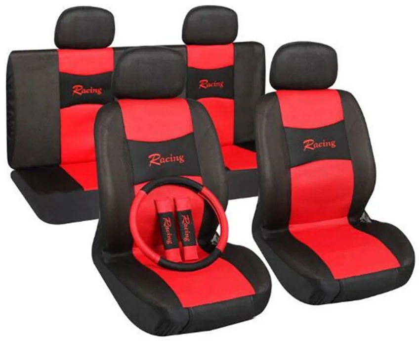

Comfortable Car Seat Cover Classic design Universal Fit 11Pcs Set Front Rear Rear Backrest Headrest Retail Free Shipping